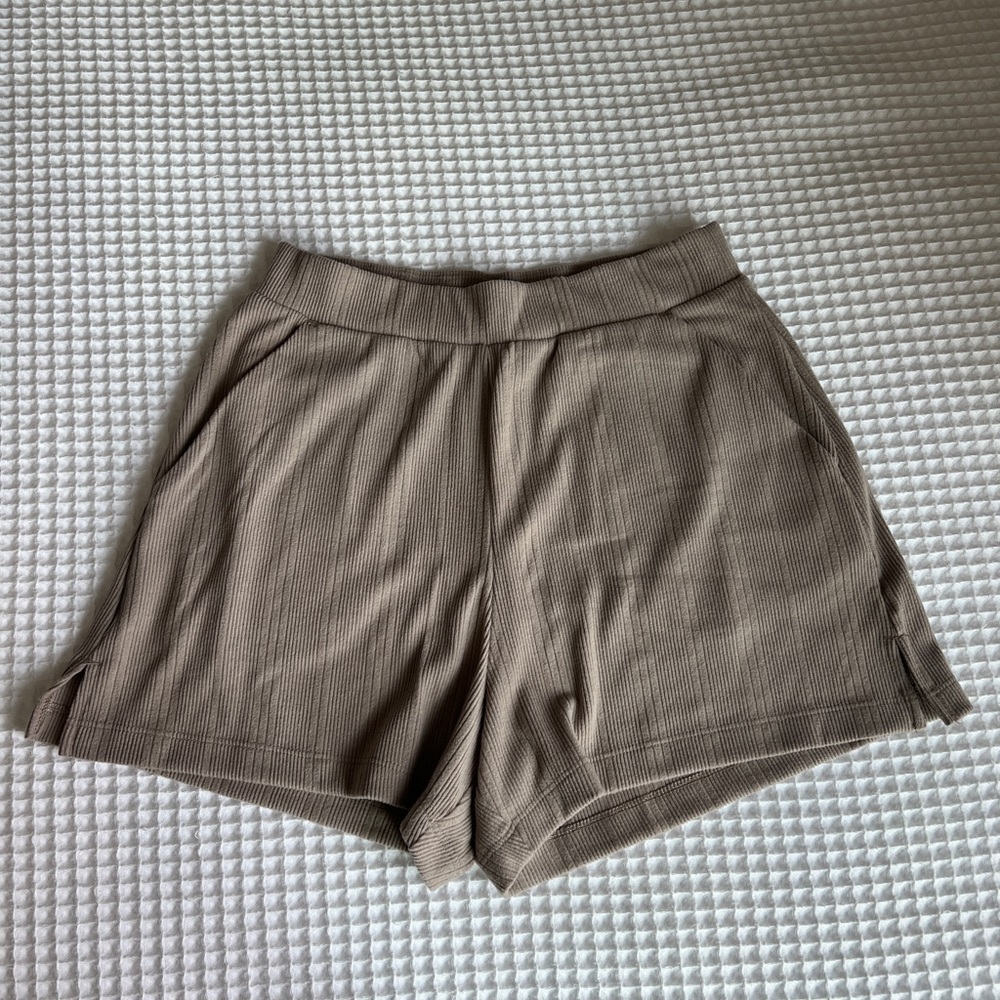 Abercrombie & Fitch Brown Ribbed Lounge Shorts